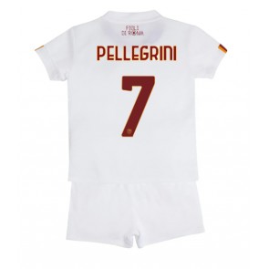 AS Roma Lorenzo Pellegrini #7 babykläder Bortatröja barn 2022-23 Korta ärmar (+ Korta byxor)